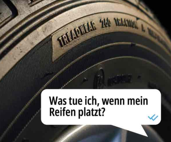 Was tue ich, wenn mein Reifen platzt?