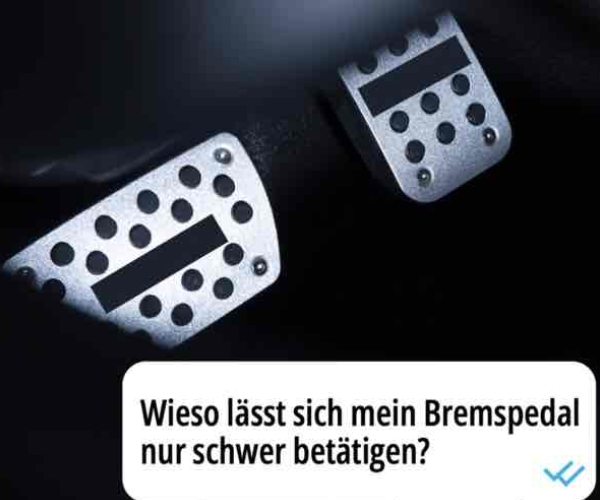 Warum lässt sich mein Bremspedal nur schwer betätigen?