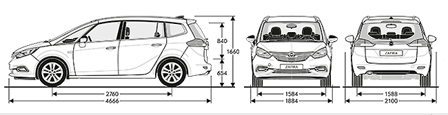 Autohaus An Der Lutherkirche Opel Neuwagen Abmessungen Abmessungen Fur Den Opel Zafira